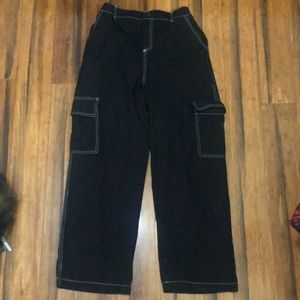 Wild Fable/Target, black cargo pants with white stitching